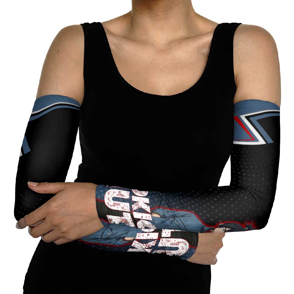 Kokichi Muta Arm Sleeves Bold Anime Graphic Style
