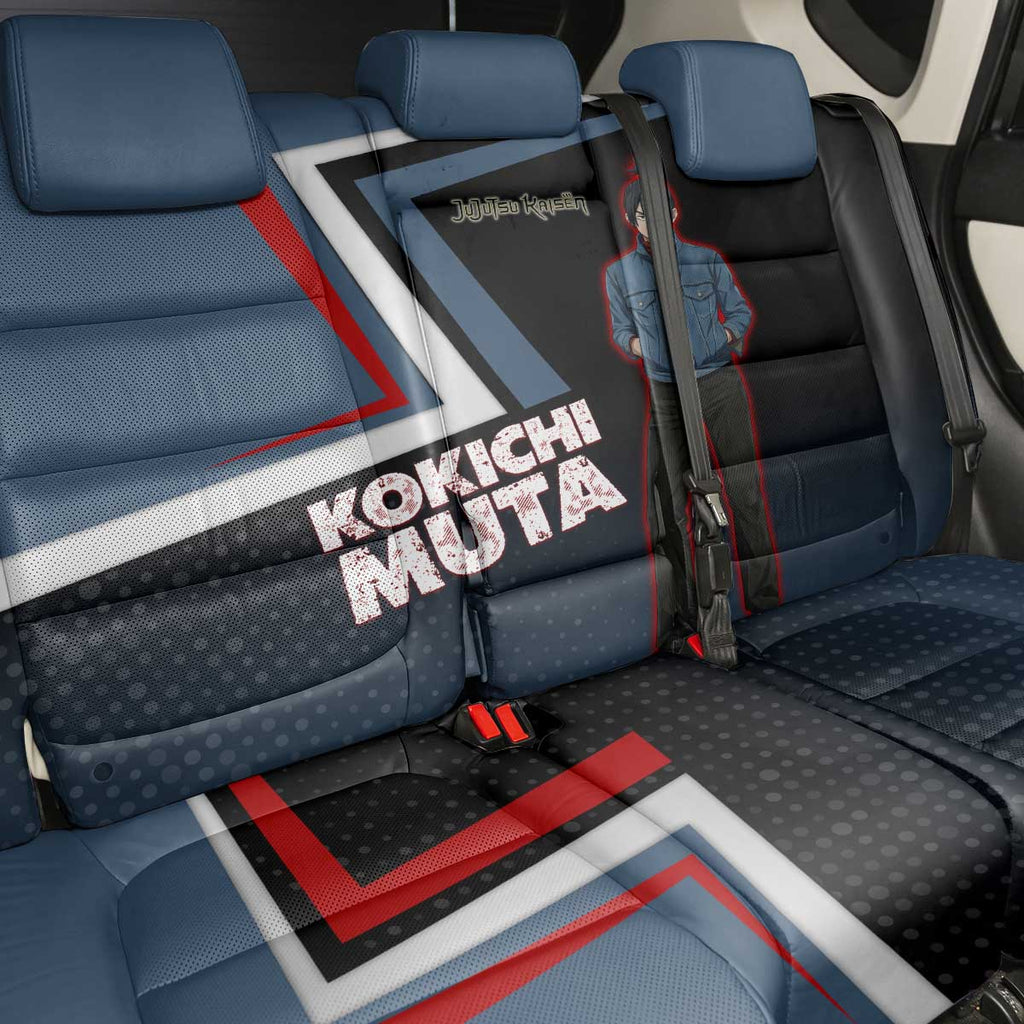 Kokichi Muta Back Car Seat Cover Bold Anime Graphic Style
