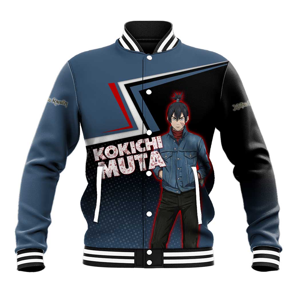 Kokichi Muta Baseball Jacket Bold Anime Graphic Style