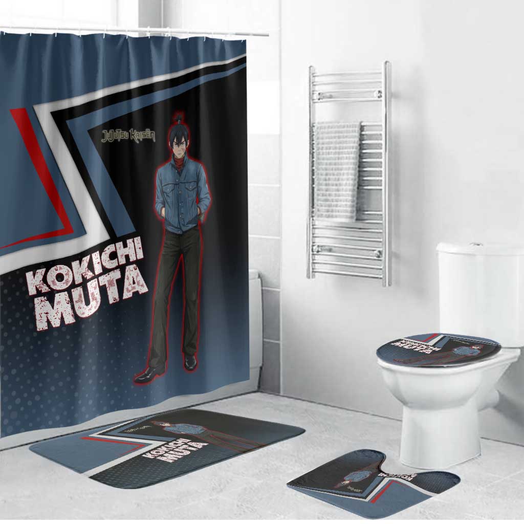 Kokichi Muta Bathroom Set Bold Anime Graphic Style