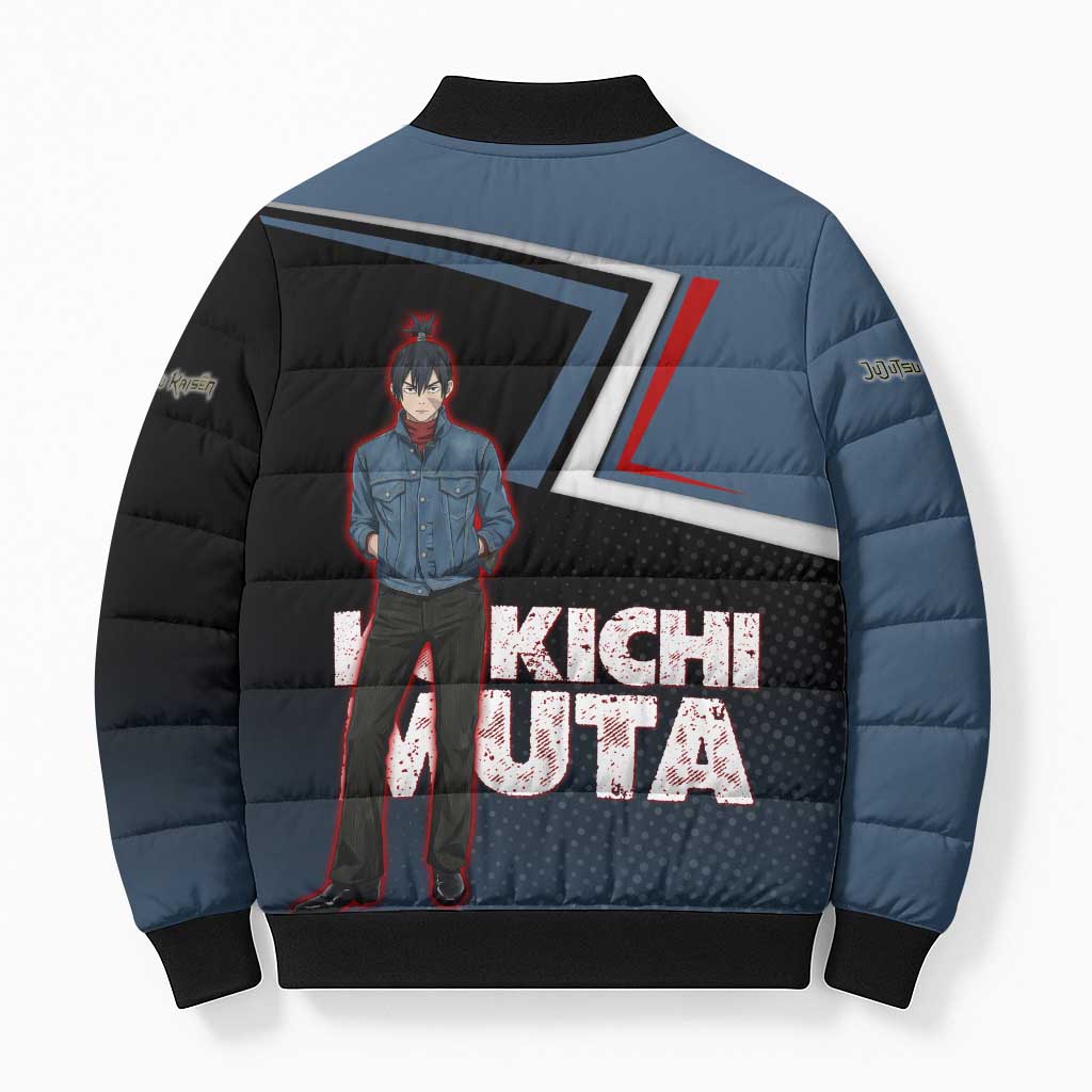 Kokichi Muta Bomber Puffer Jacket Bold Anime Graphic Style