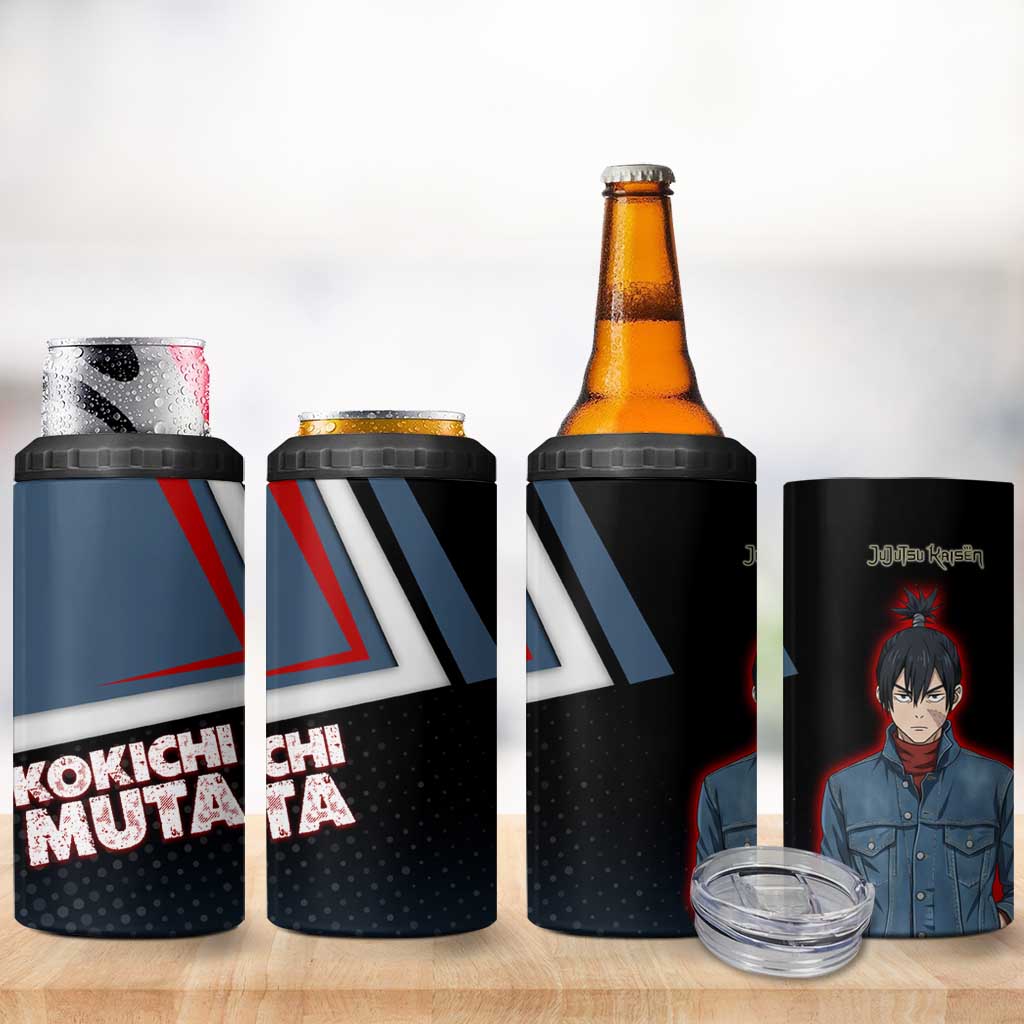 Kokichi Muta 4 in 1 Can Cooler Tumbler Bold Anime Graphic Style