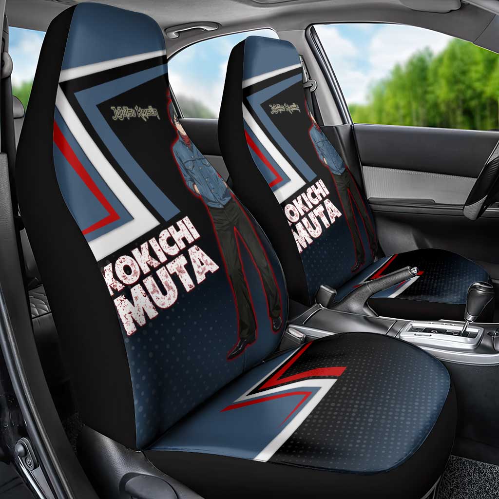 Kokichi Muta Car Seat Cover Bold Anime Graphic Style
