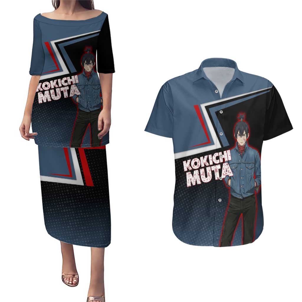 Kokichi Muta Couples Matching Puletasi and Hawaiian Shirt Bold Anime Graphic Style