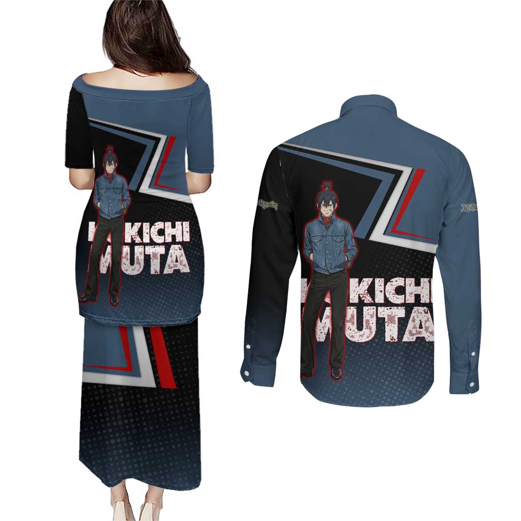 Kokichi Muta Couples Matching Puletasi and Long Sleeve Button Shirt Bold Anime Graphic Style