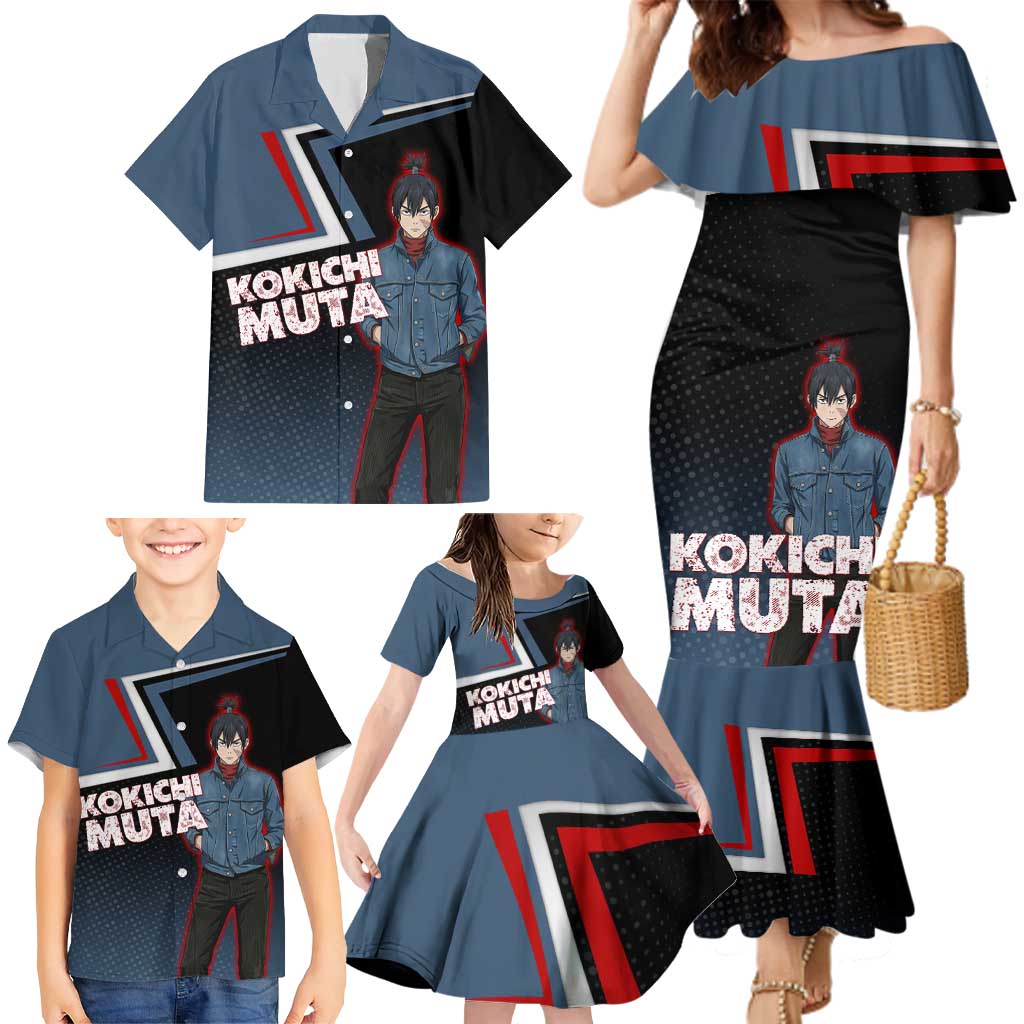 Kokichi Muta Family Matching Mermaid Dress and Hawaiian Shirt Bold Anime Graphic Style