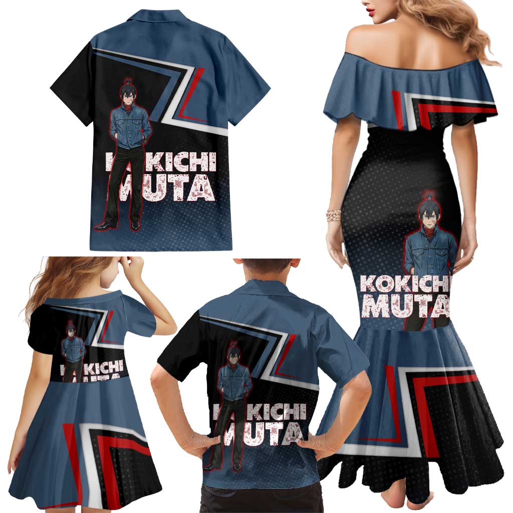 Kokichi Muta Family Matching Mermaid Dress and Hawaiian Shirt Bold Anime Graphic Style
