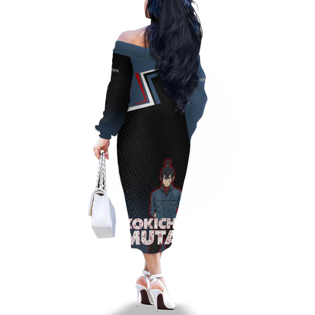 Kokichi Muta Family Matching Off The Shoulder Long Sleeve Dress and Hawaiian Shirt Bold Anime Graphic Style