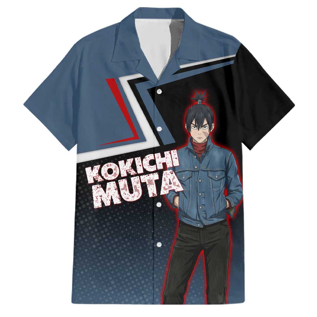 Kokichi Muta Family Matching Off Shoulder Short Dress and Hawaiian Shirt Bold Anime Graphic Style