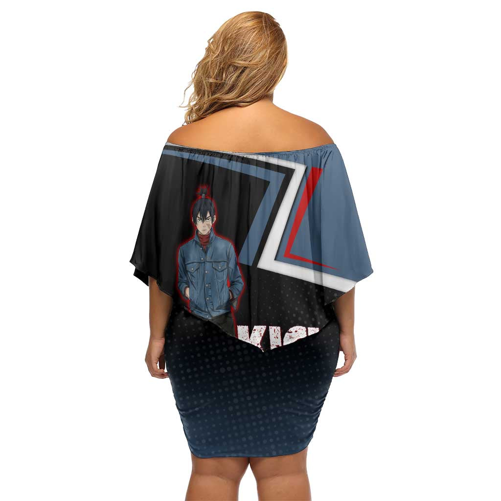 Kokichi Muta Family Matching Off Shoulder Short Dress and Hawaiian Shirt Bold Anime Graphic Style