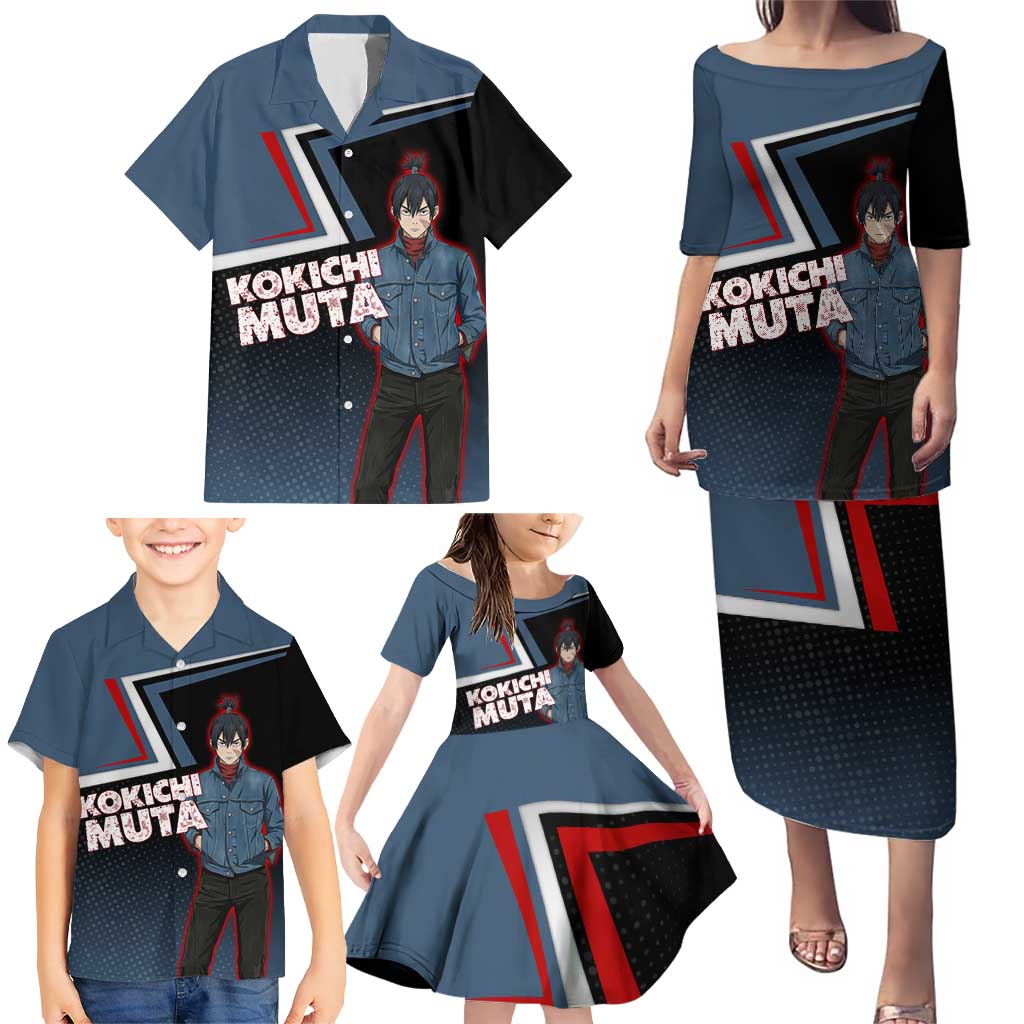 Kokichi Muta Family Matching Puletasi and Hawaiian Shirt Bold Anime Graphic Style