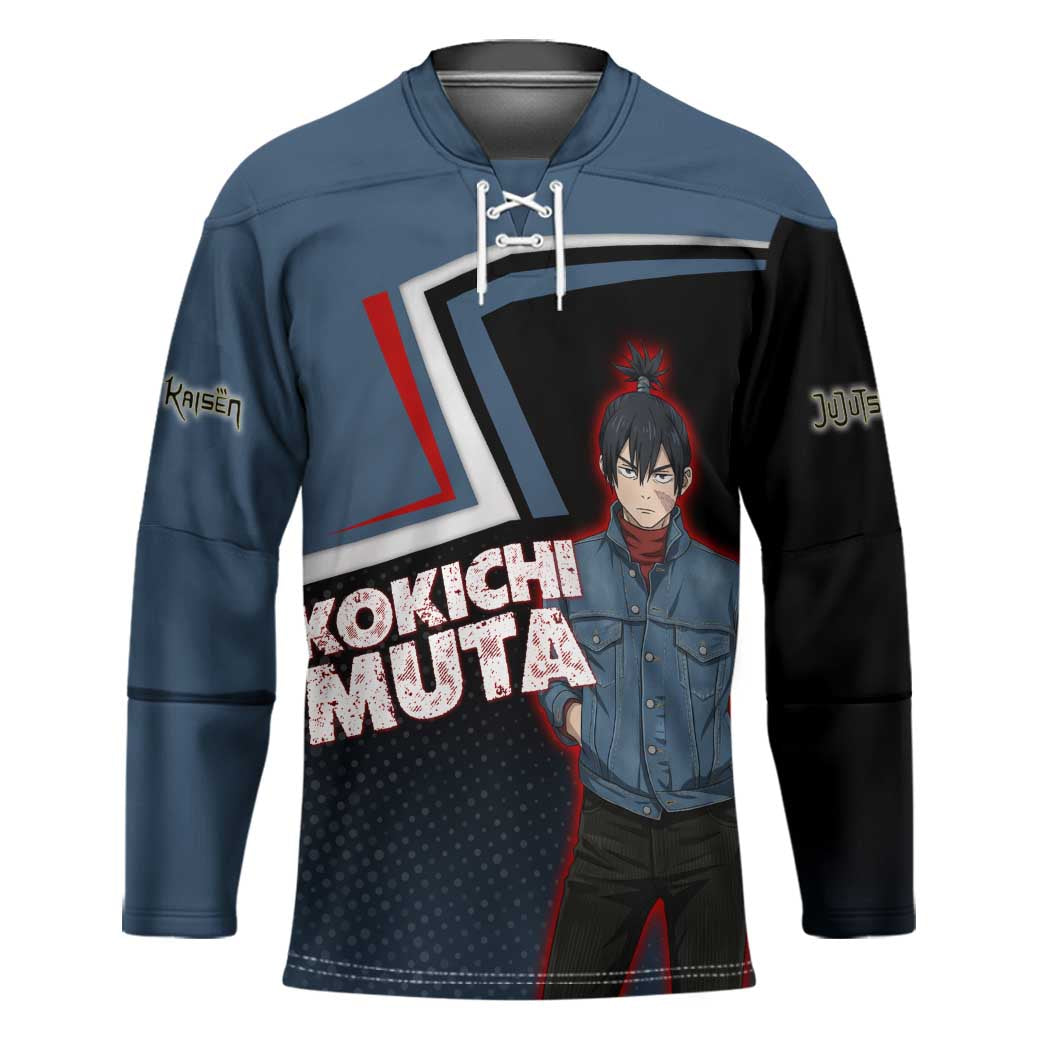 Kokichi Muta Hockey Jersey Bold Anime Graphic Style