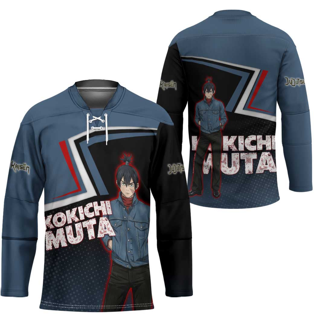 Kokichi Muta Hockey Jersey Bold Anime Graphic Style