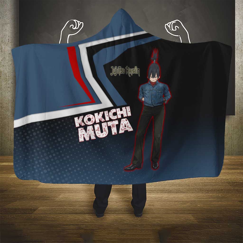 Kokichi Muta Hooded Blanket Bold Anime Graphic Style