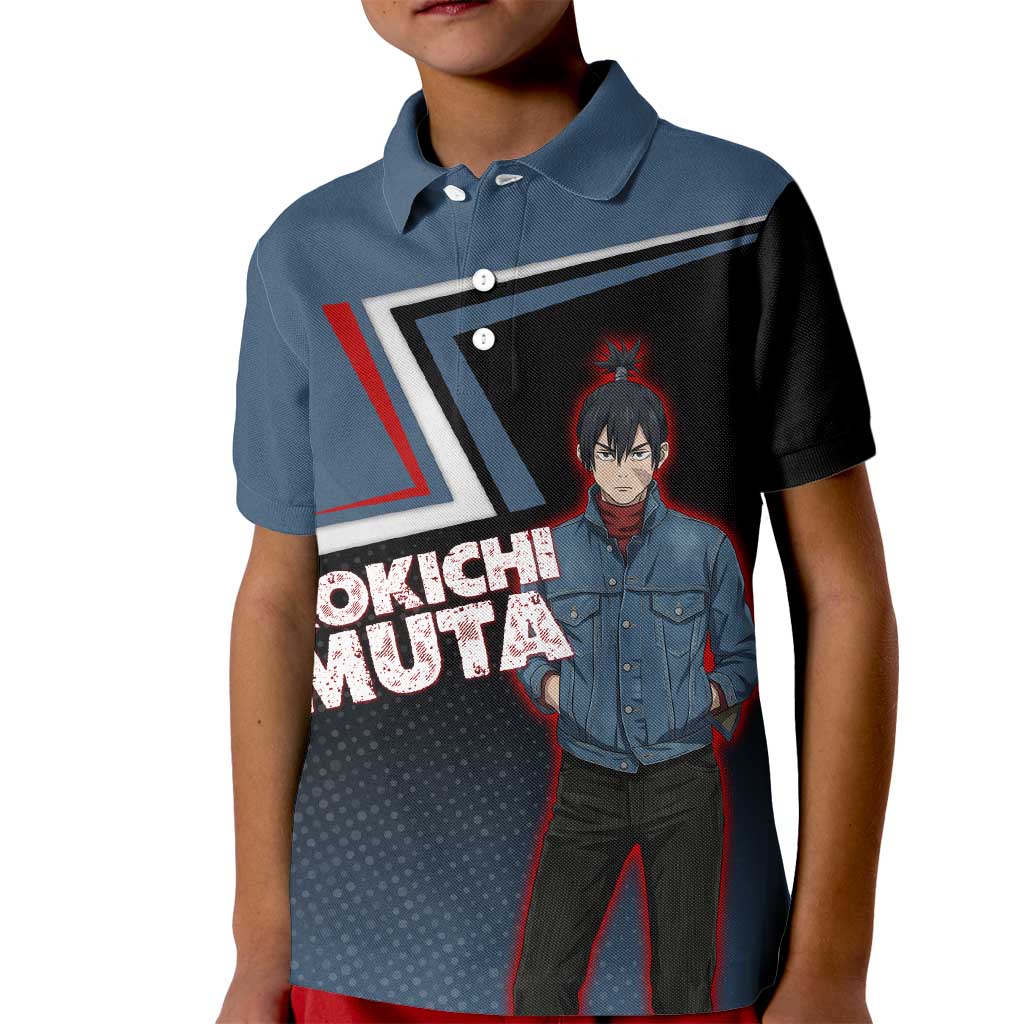 Kokichi Muta Kid Polo Shirt Bold Anime Graphic Style