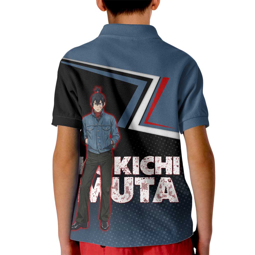 Kokichi Muta Kid Polo Shirt Bold Anime Graphic Style