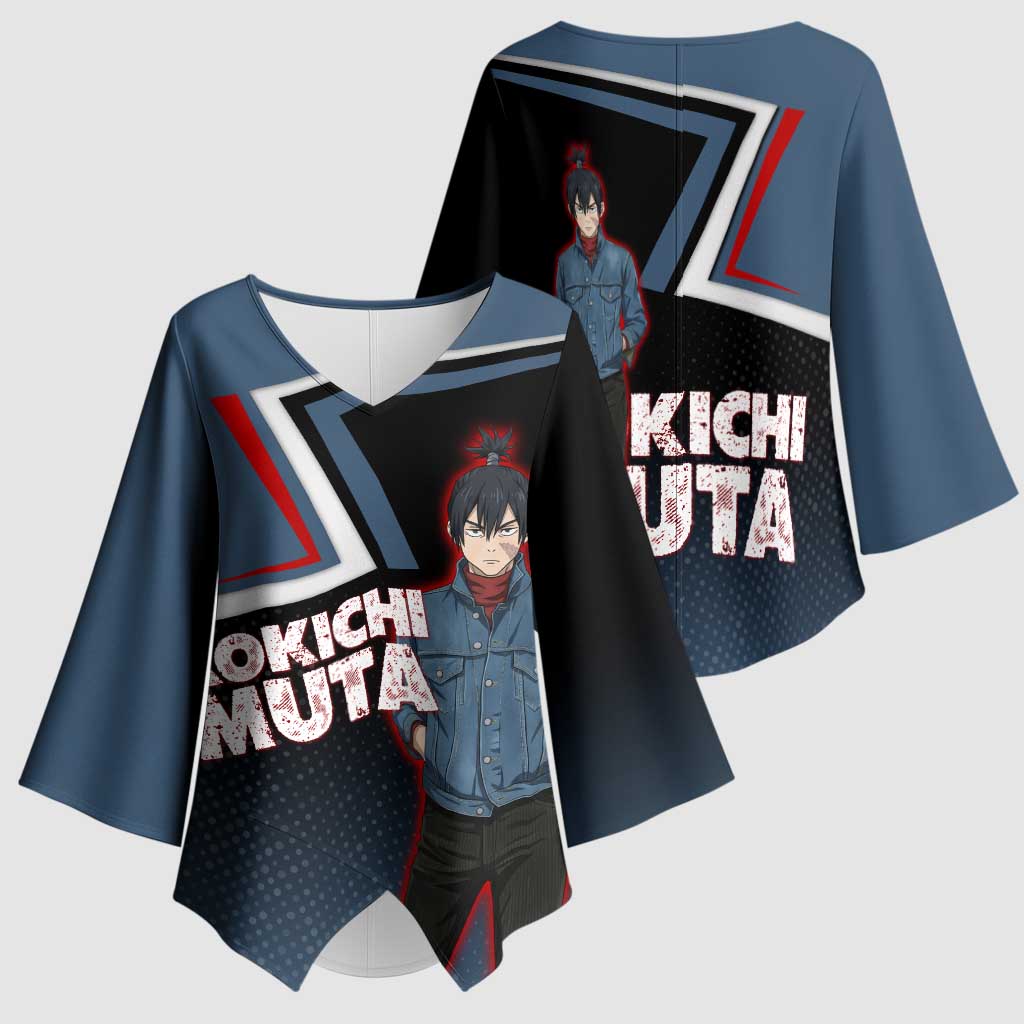 Kokichi Muta Kimono Sleeve Blouse Bold Anime Graphic Style