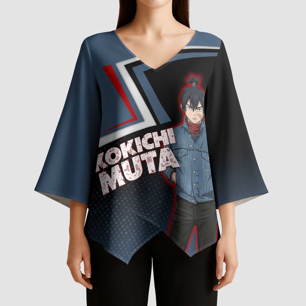 Kokichi Muta Kimono Sleeve Blouse Bold Anime Graphic Style