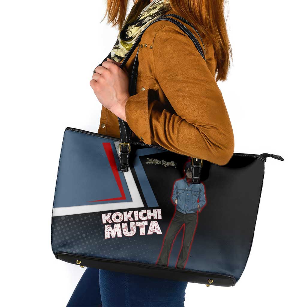 Kokichi Muta Leather Tote Bag Bold Anime Graphic Style