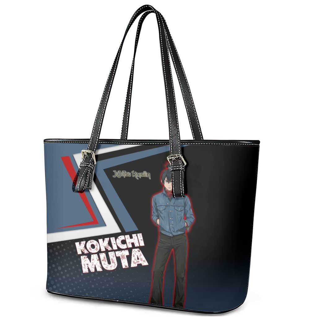 Kokichi Muta Leather Tote Bag Bold Anime Graphic Style