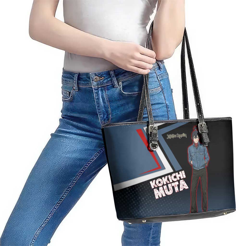 Kokichi Muta Leather Tote Bag Bold Anime Graphic Style