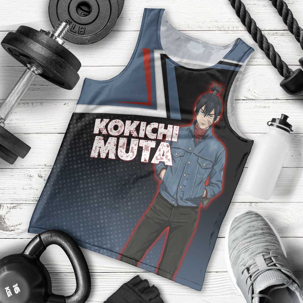 Kokichi Muta Men Tank Top Bold Anime Graphic Style