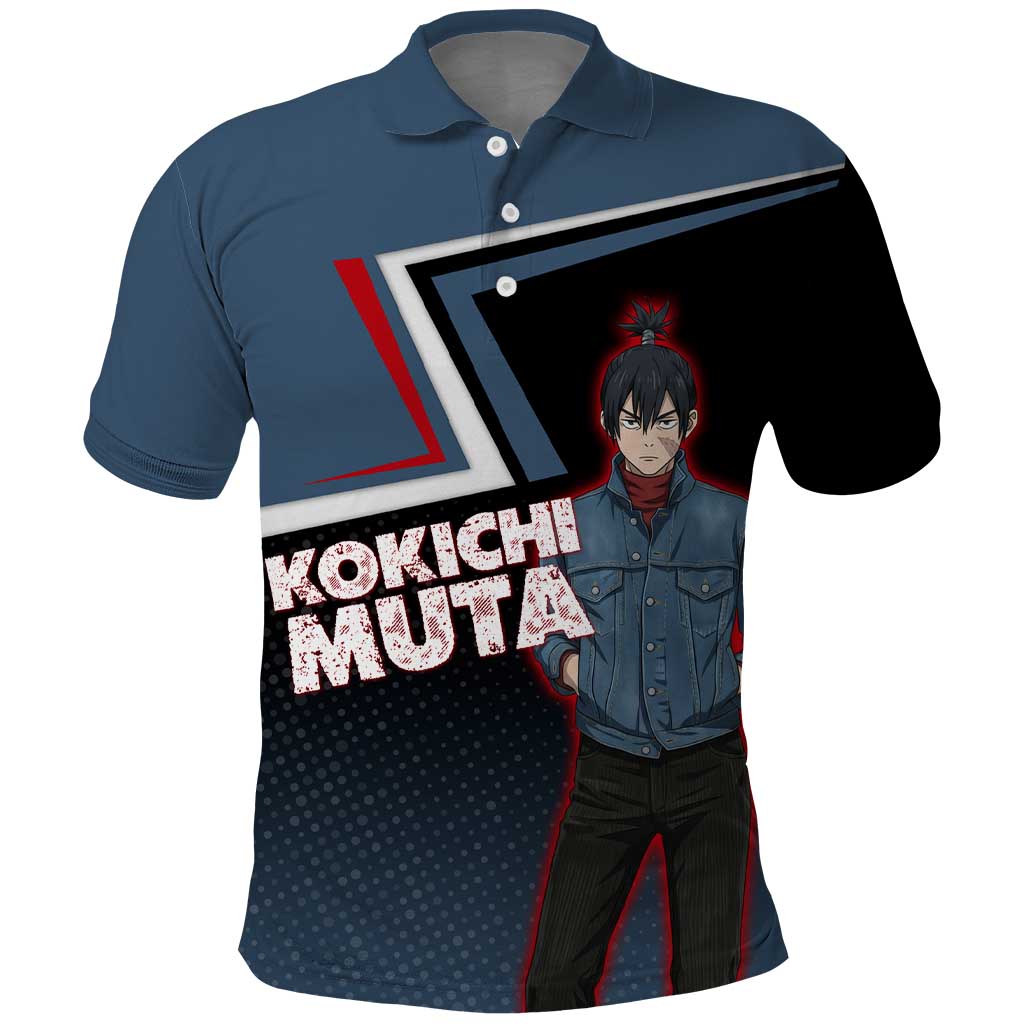 Kokichi Muta Polo Shirt Bold Anime Graphic Style