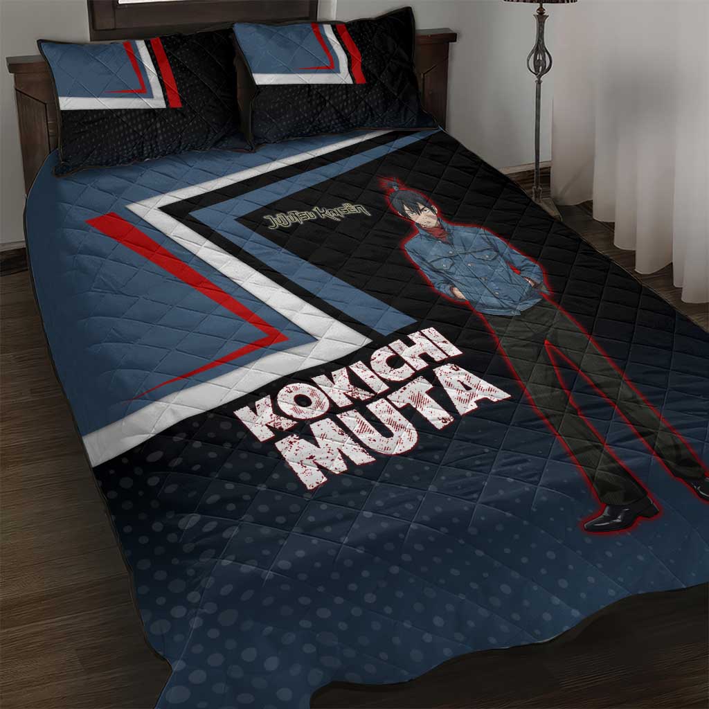 Kokichi Muta Quilt Bed Set Bold Anime Graphic Style