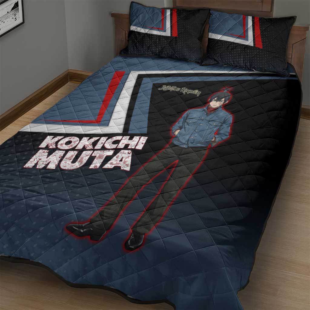Kokichi Muta Quilt Bed Set Bold Anime Graphic Style