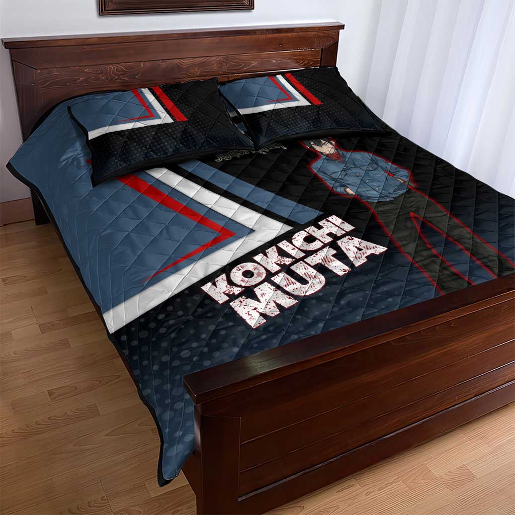 Kokichi Muta Quilt Bed Set Bold Anime Graphic Style