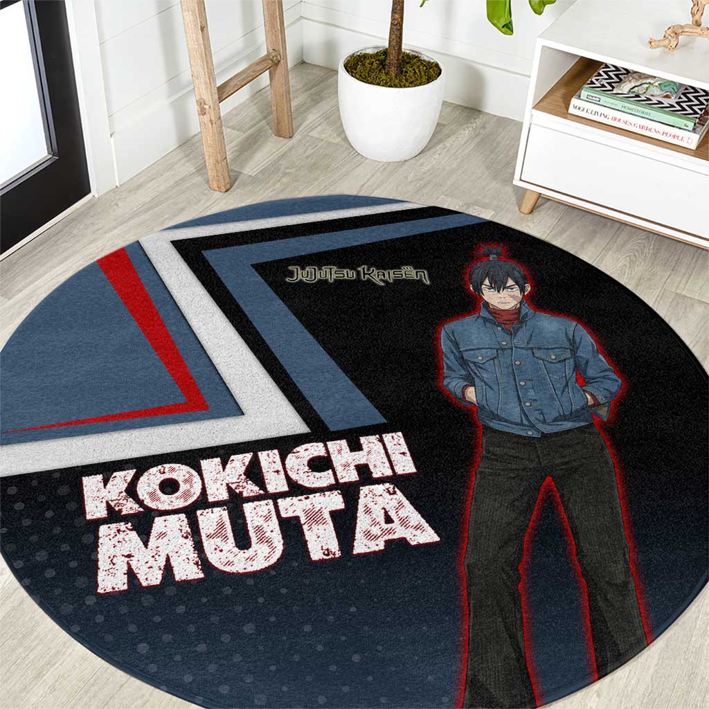 Kokichi Muta Round Carpet Bold Anime Graphic Style