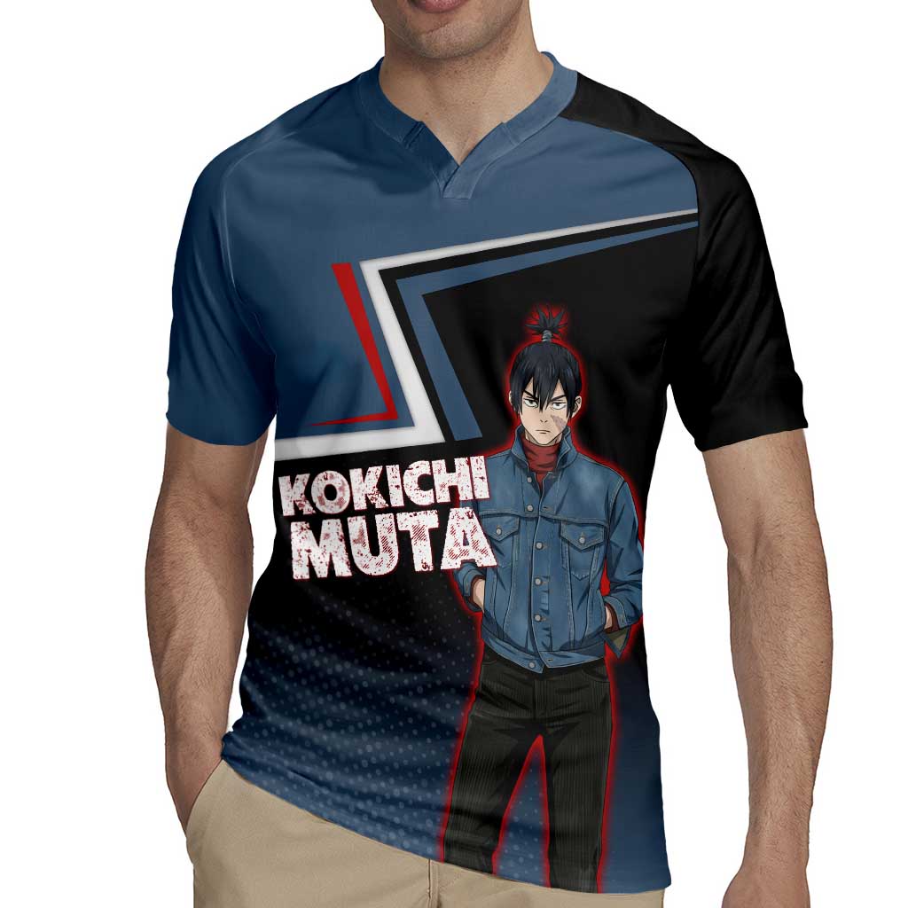 Kokichi Muta Rugby Jersey Bold Anime Graphic Style