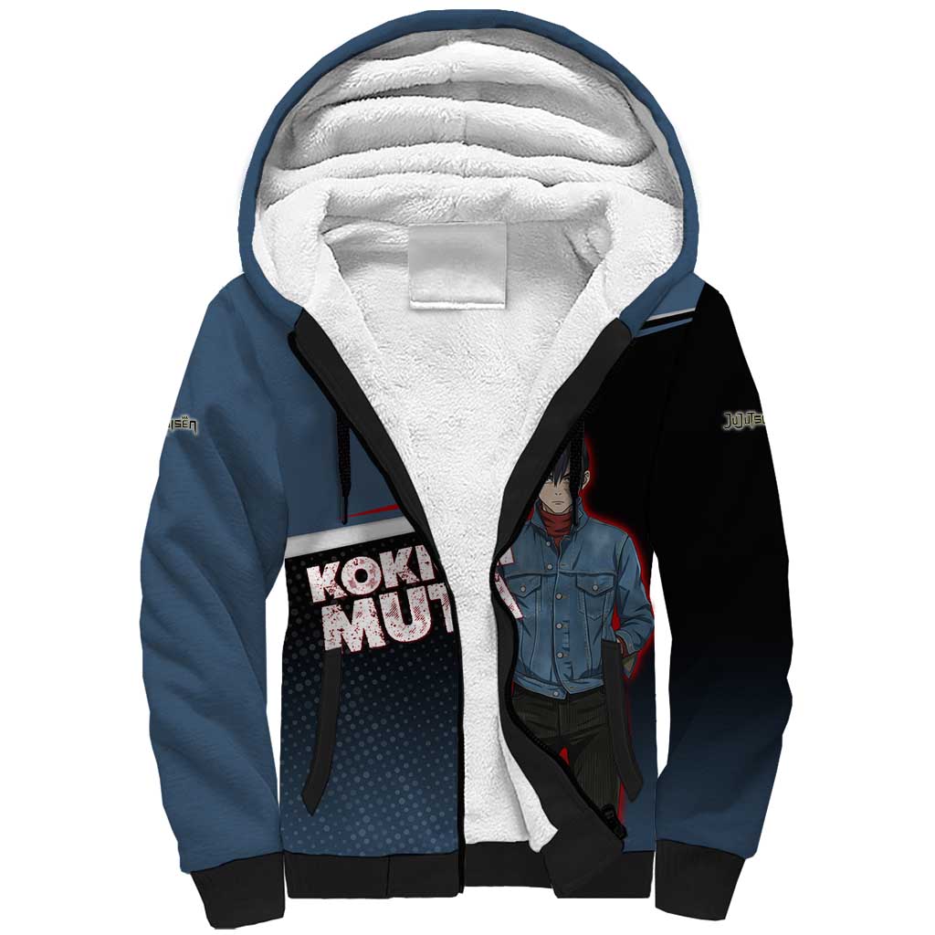 Kokichi Muta Sherpa Hoodie Bold Anime Graphic Style