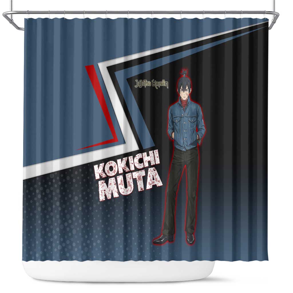 Kokichi Muta Shower Curtain Bold Anime Graphic Style