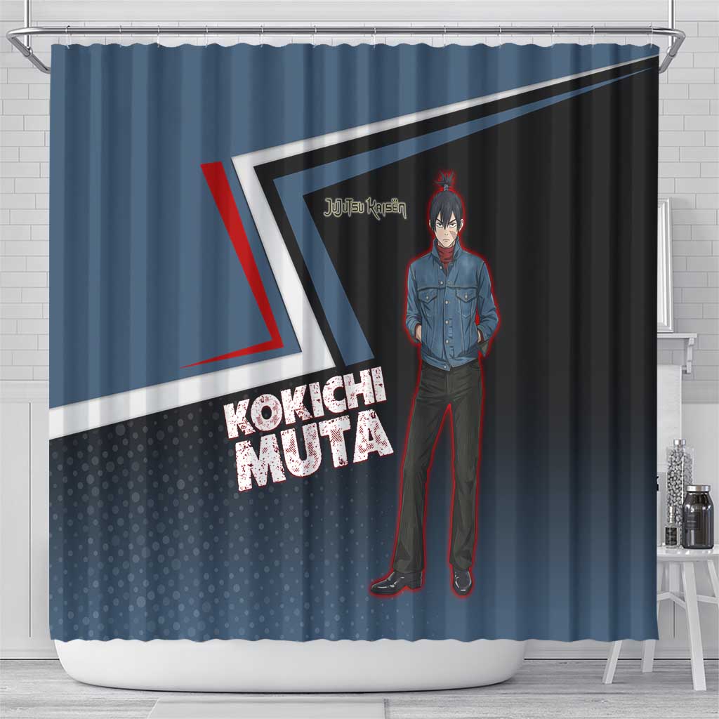 Kokichi Muta Shower Curtain Bold Anime Graphic Style