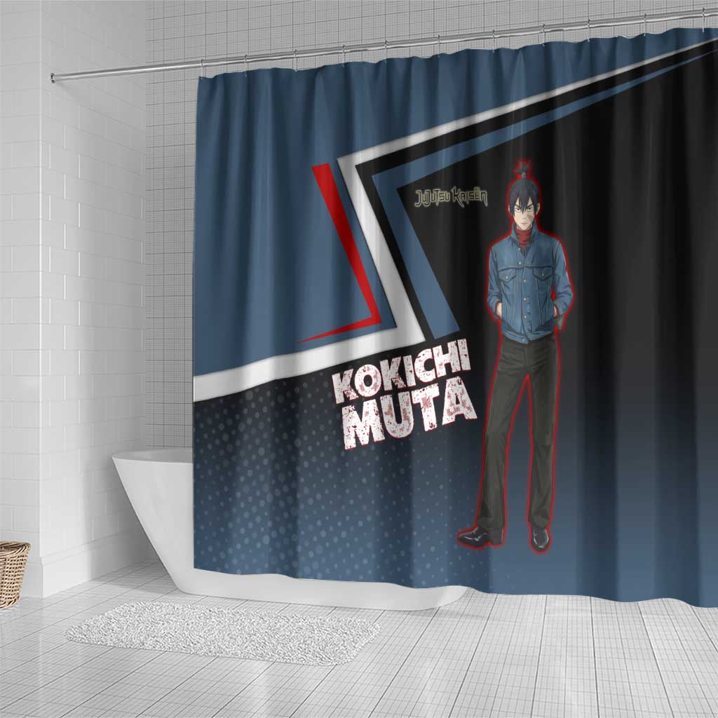 Kokichi Muta Shower Curtain Bold Anime Graphic Style