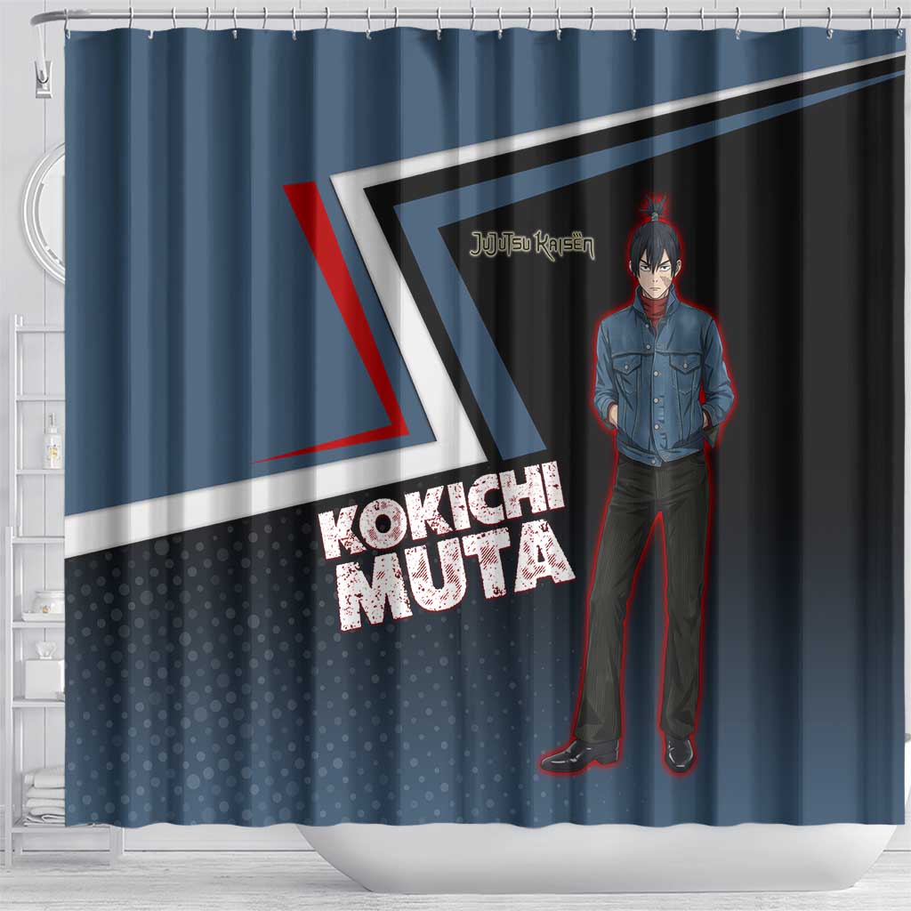 Kokichi Muta Shower Curtain Bold Anime Graphic Style