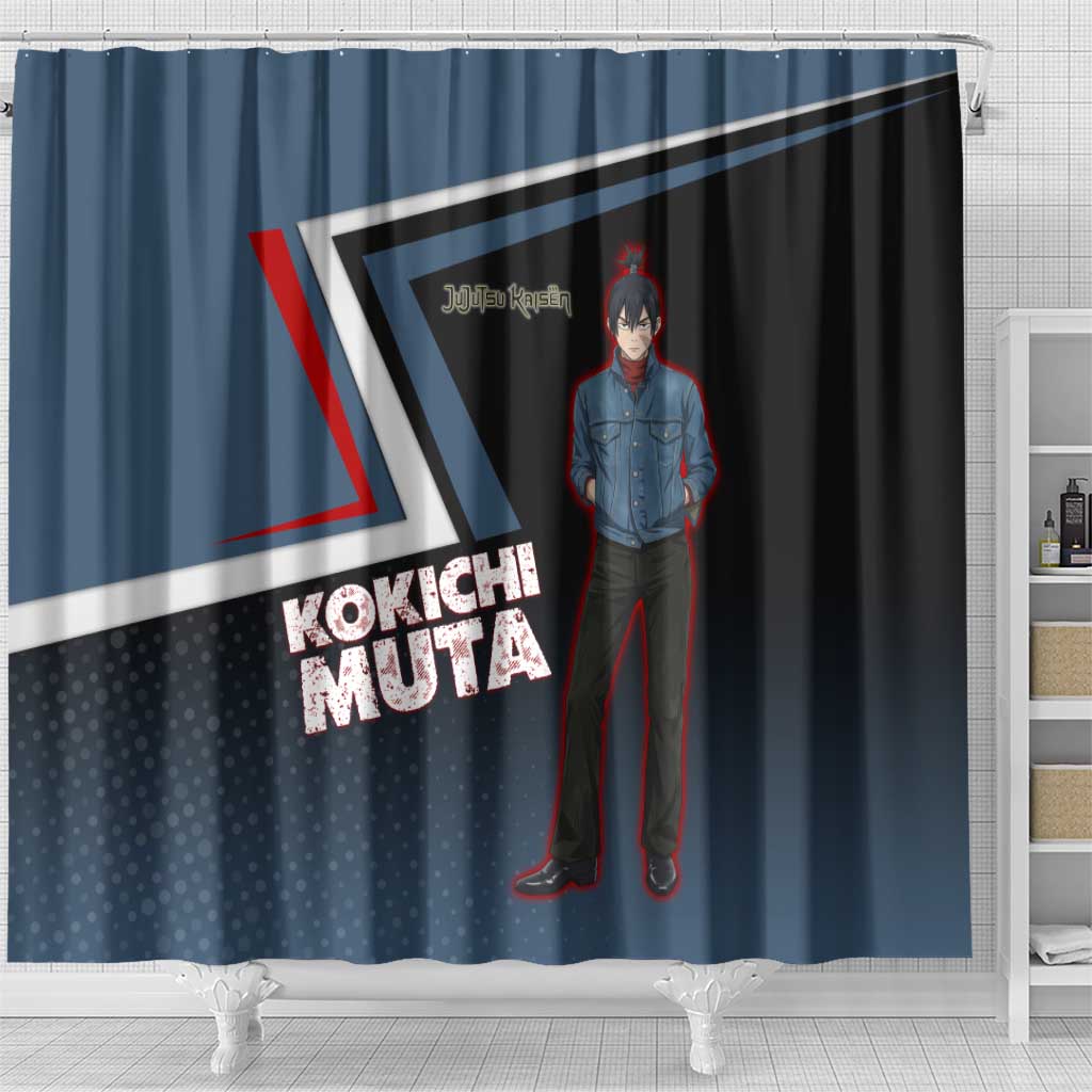 Kokichi Muta Shower Curtain Bold Anime Graphic Style