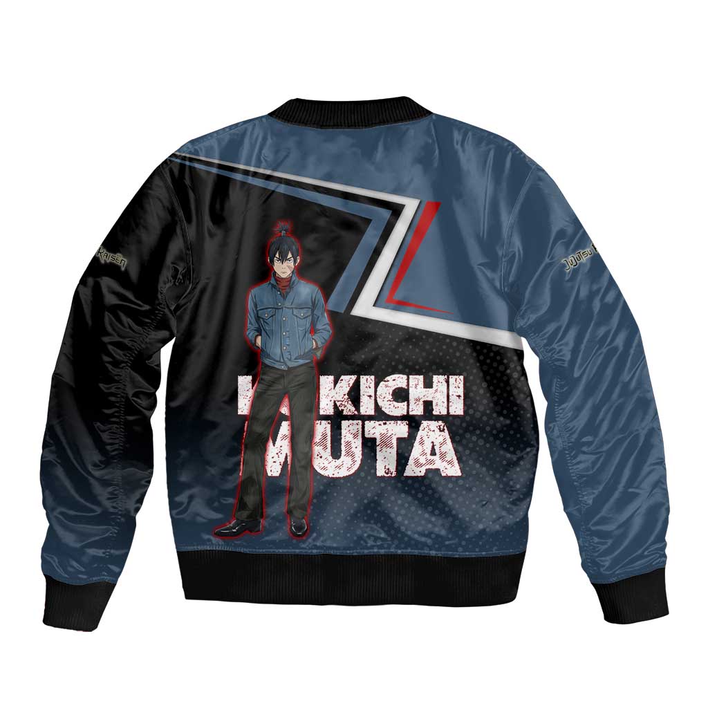 Kokichi Muta Sleeve Zip Bomber Jacket Bold Anime Graphic Style