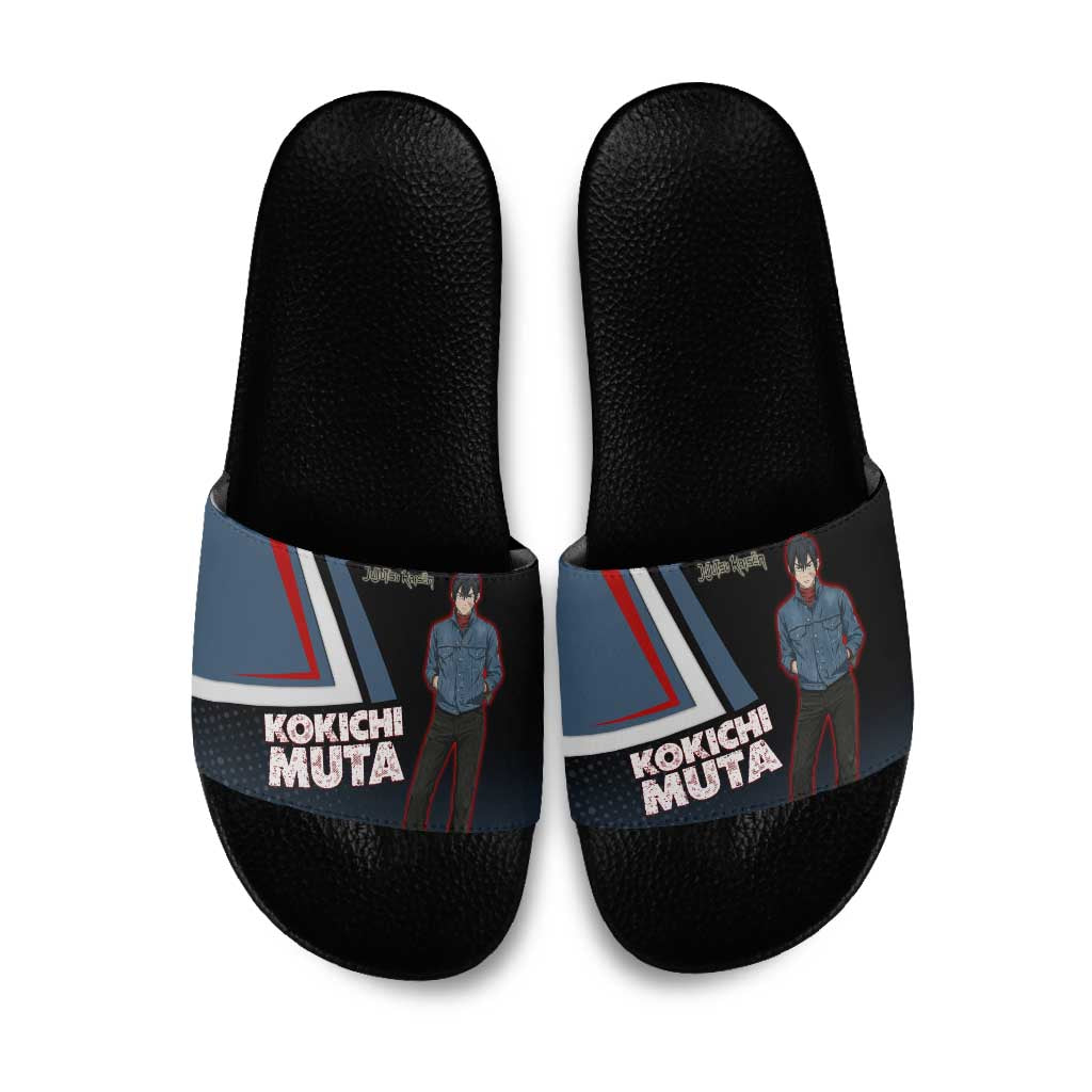 Kokichi Muta Slide Sandals Bold Anime Graphic Style