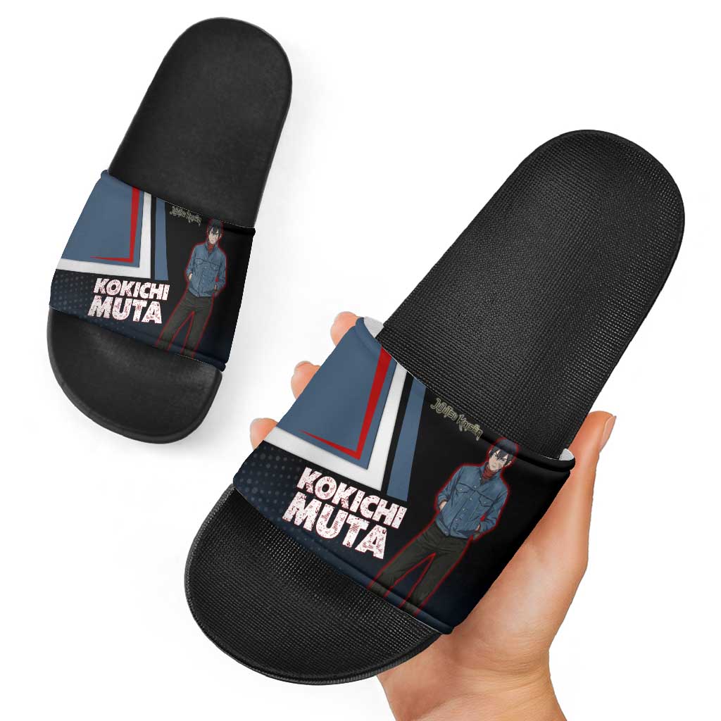 Kokichi Muta Slide Sandals Bold Anime Graphic Style