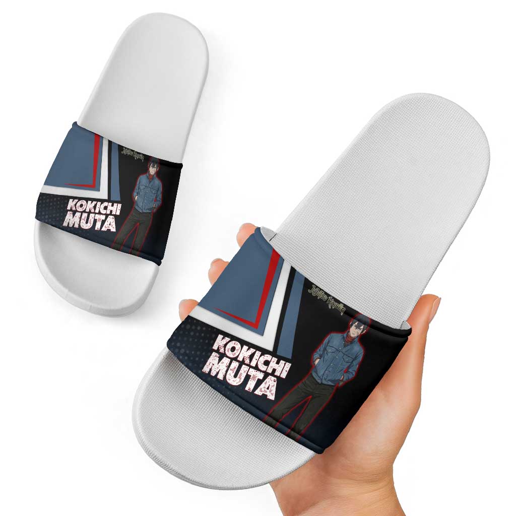 Kokichi Muta Slide Sandals Bold Anime Graphic Style