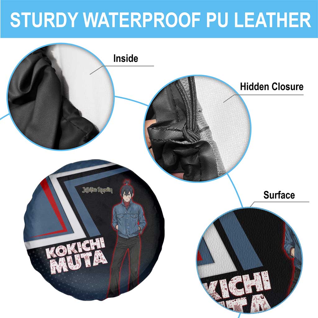 Kokichi Muta Spare Tire Cover Bold Anime Graphic Style