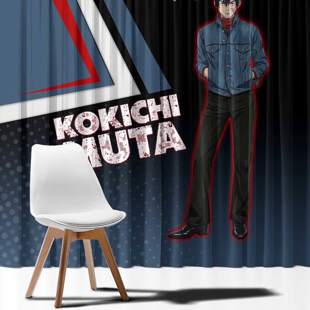Kokichi Muta Window Curtain Bold Anime Graphic Style