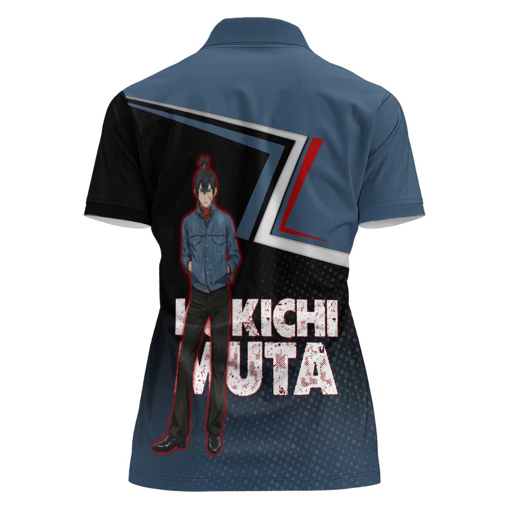 Kokichi Muta Women Polo Shirt Bold Anime Graphic Style