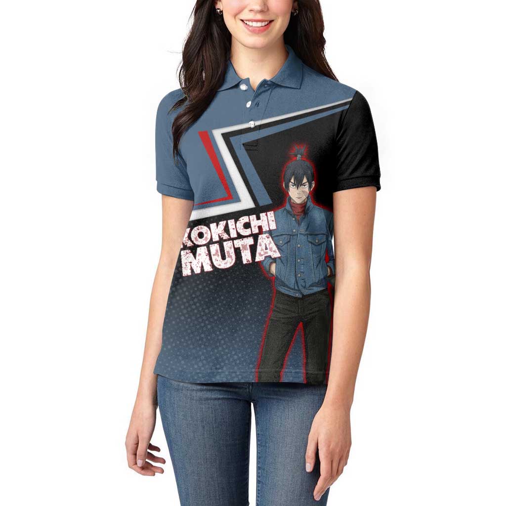 Kokichi Muta Women Polo Shirt Bold Anime Graphic Style