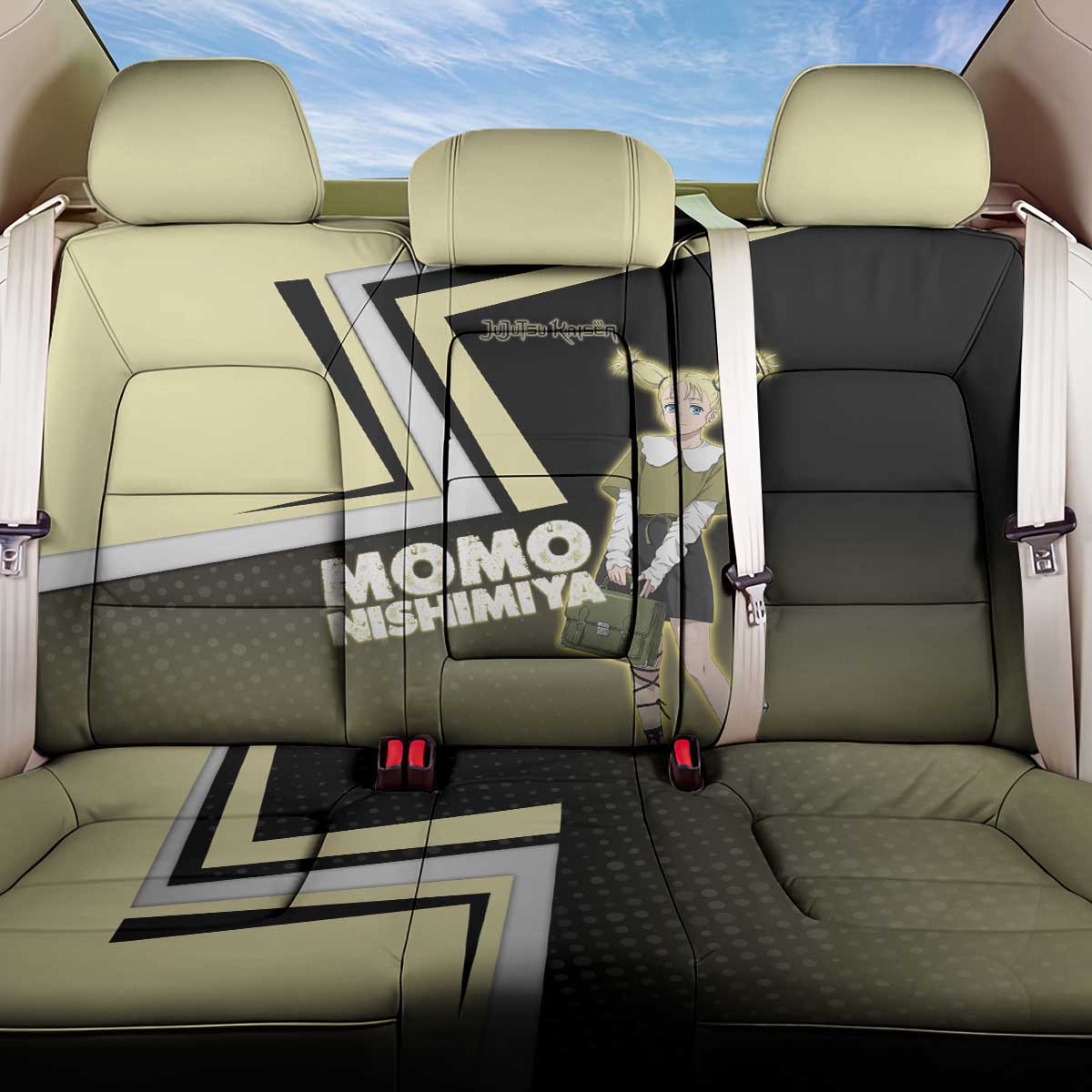 Momo Nishimiya Back Car Seat Cover Soft Pastel Anime Style