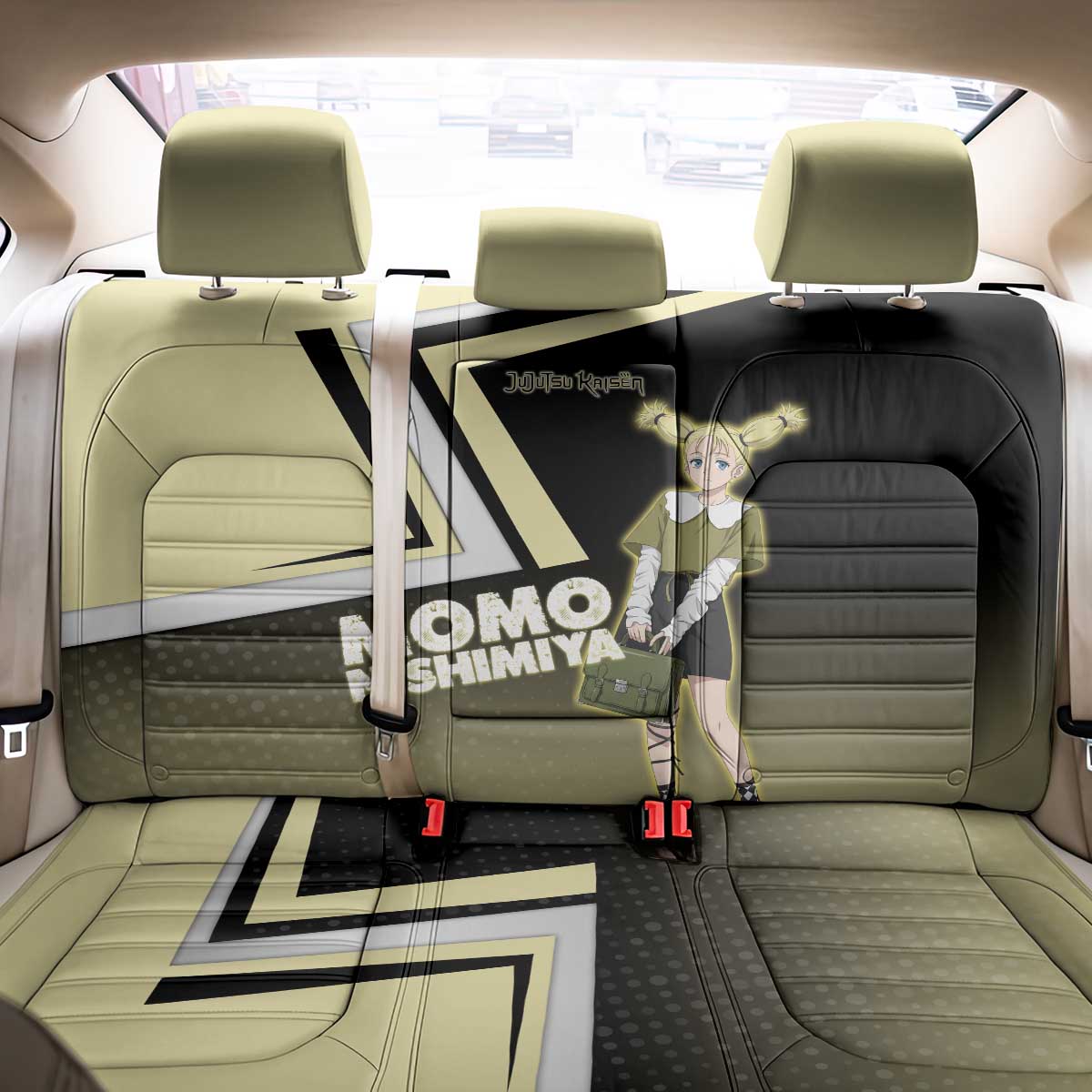 Momo Nishimiya Back Car Seat Cover Soft Pastel Anime Style