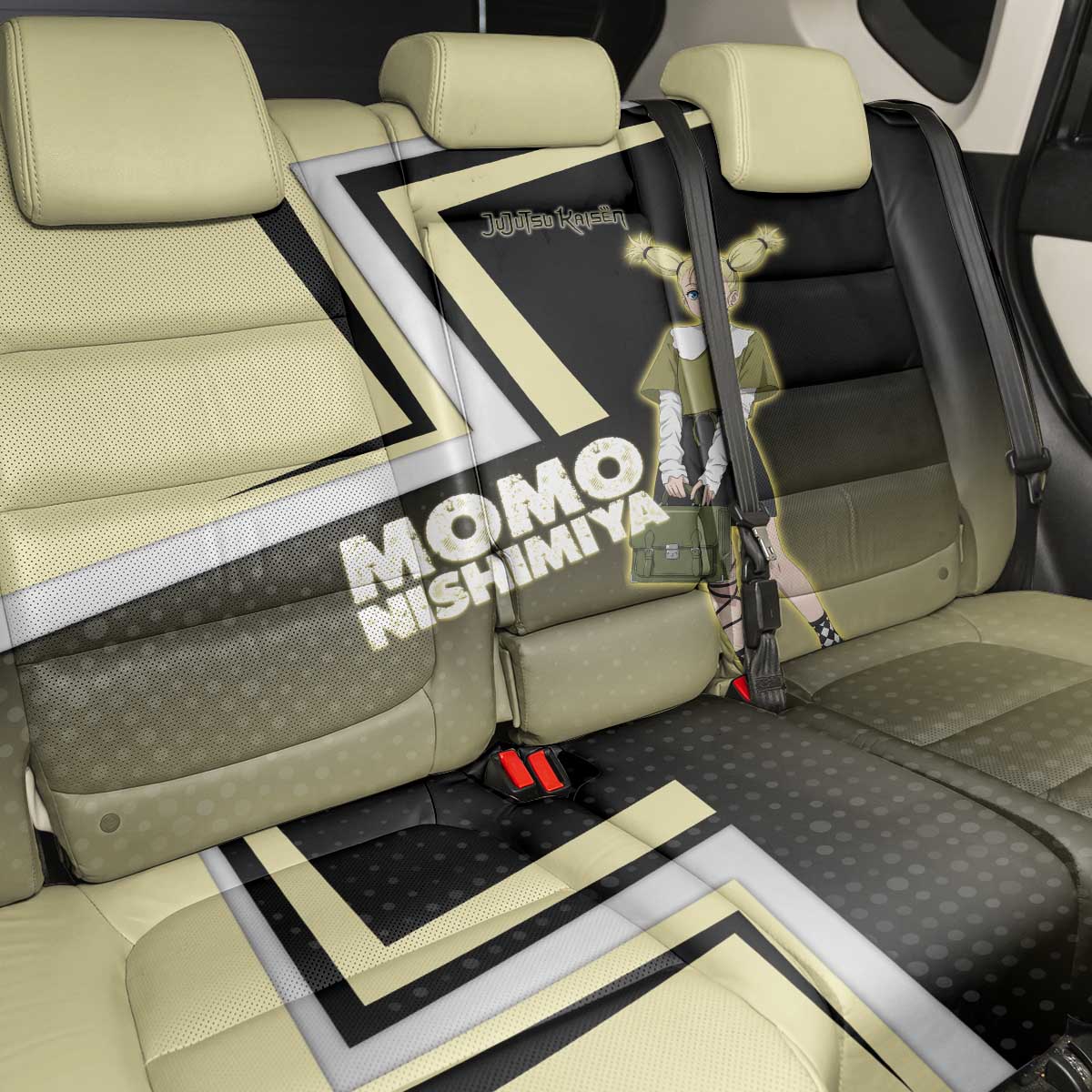 Momo Nishimiya Back Car Seat Cover Soft Pastel Anime Style