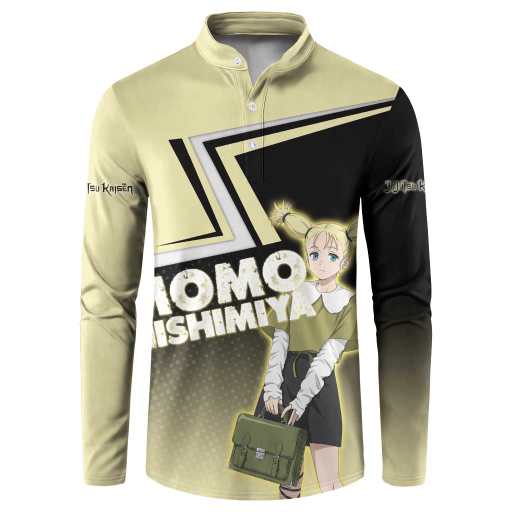 Momo Nishimiya Button Sweatshirt Soft Pastel Anime Style